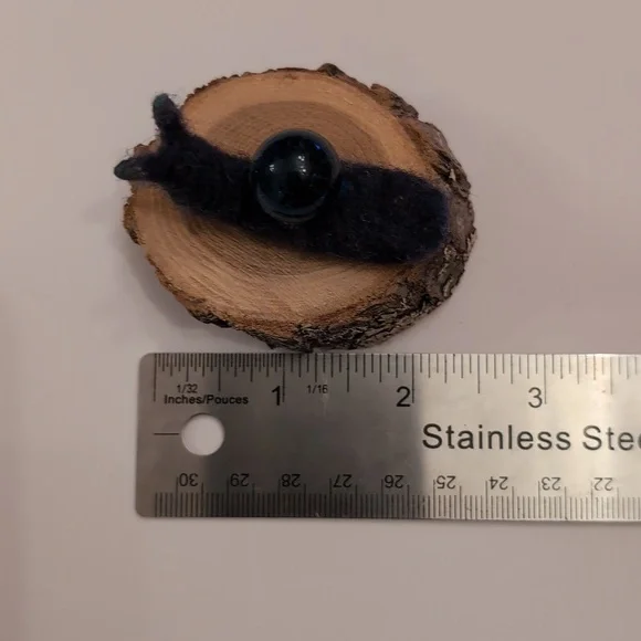 Felt Snail With Marble Shell - Picture 3 of 3